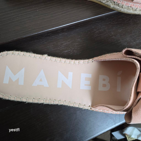 Manebi Hamptons Sandals With Bow in Rose Suede 40 US 10 main image 3